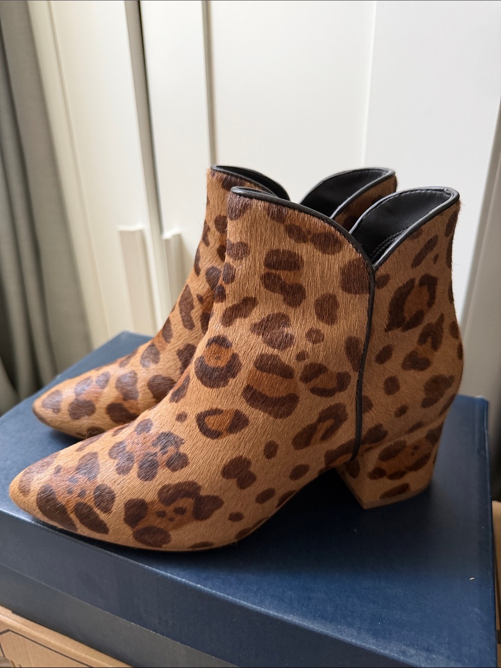 Cole Haan Leopard Print Ankle Boots - Brown